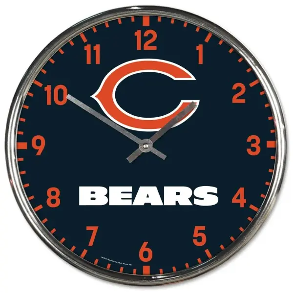 Chicago Bears Chrome Clock