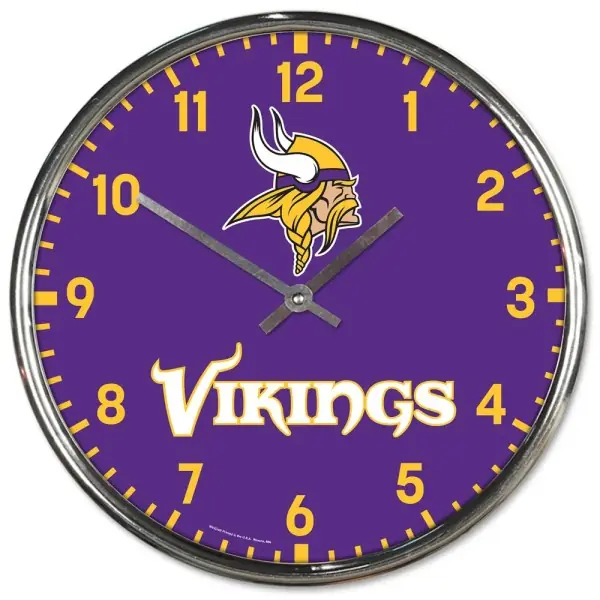 Minnesota Vikings Chrome Clock