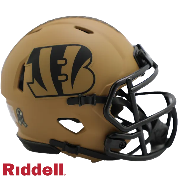 Cascos Mini Speed Salute to Service de la NFL 2023 de los Bengals