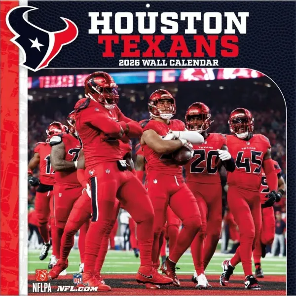 Houston Texans 12" x 12" 2026 Wall Calendar Front