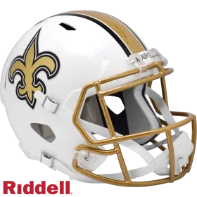 New Orleans Saints 2025 auf Filed Alternate Geschwindigkeit Replica Helm Seite