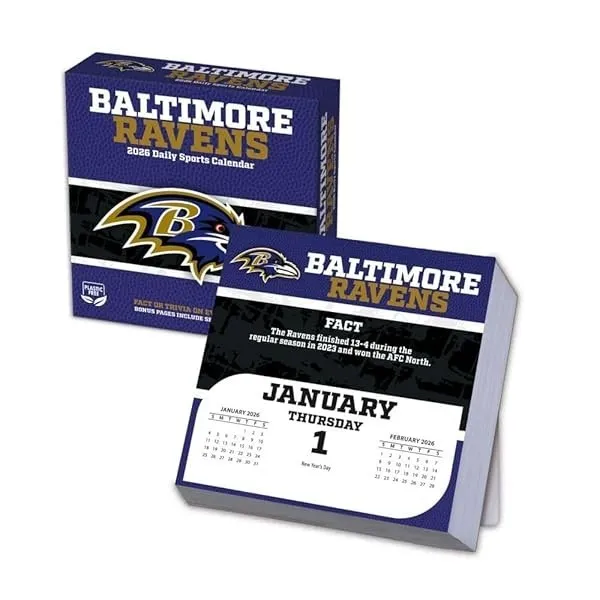 Baltimore Ravens 2026 Box Calendar