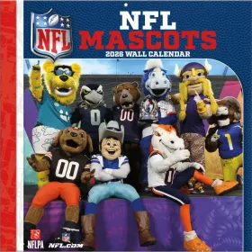 NFL Mascots 12" x 12" 2026 Wall Calendar - Front