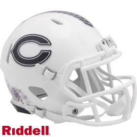 White Salute to Service Speed Mini Helmets 2024 Chicago Bears