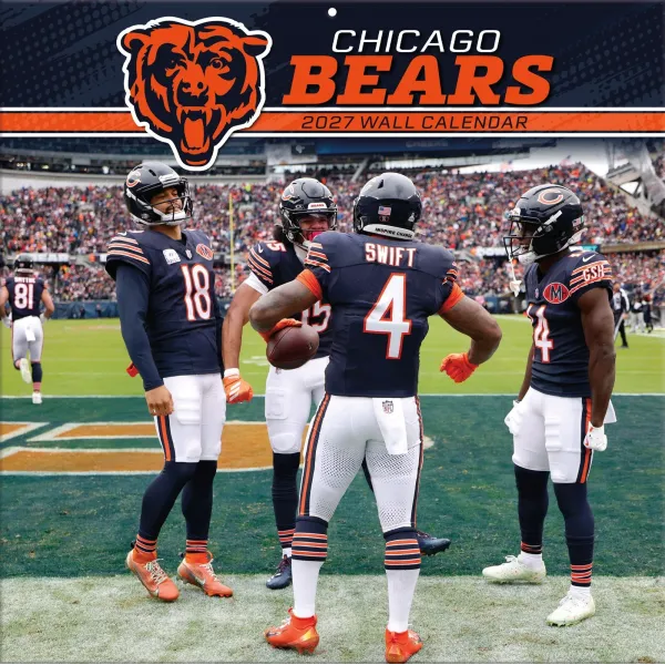 Calendario da parete dei Chicago Bears 2027, 12" x 12"
