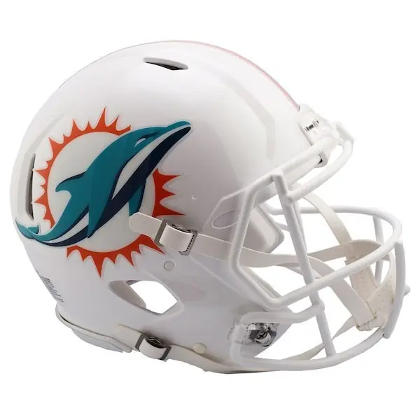 Miami Dolphins Vollständiger Riddell Revolution Speed Authentischer Helm