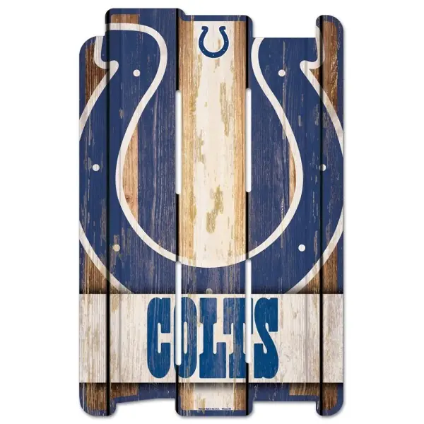 Cartello in Legno Recinzione Indianapolis Colts