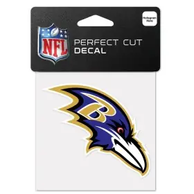 Baltimore Ravens 4" x 4" Logo Mærkat
