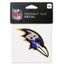 Baltimore Ravens 4" x 4" Logo Mærkat