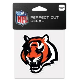 Adesivo con logo Cincinnati Bengals 4" x 4"