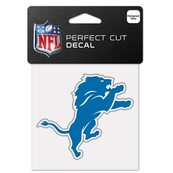 Detroit Lions decalcomania 4" x 4" con logo