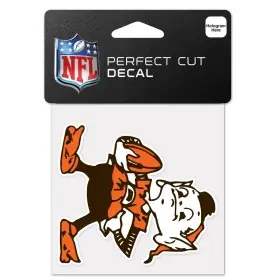 Calcomanía de Logotipo Retro de 4" x 4" de los Cleveland Browns