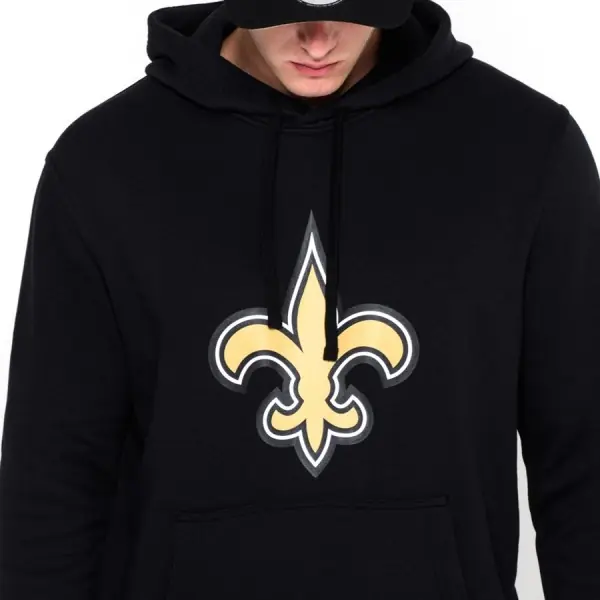 Felpa con cappuccio logo squadra New Orleans Saints di New Era