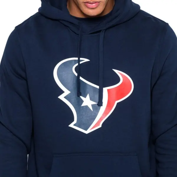Felpa con cappuccio con logo della squadra Houston Texans di New Era