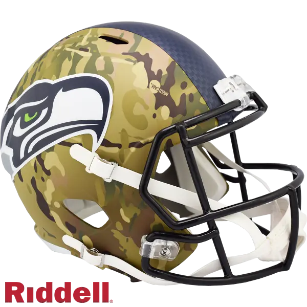 Seattle Seahawks Camo Alternate Full Size Replica Speed Hjelm