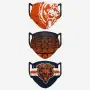 Chicago Bears Face Cover 3pk