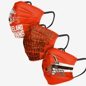Cubrebocas de los Cleveland Browns 3 unidades