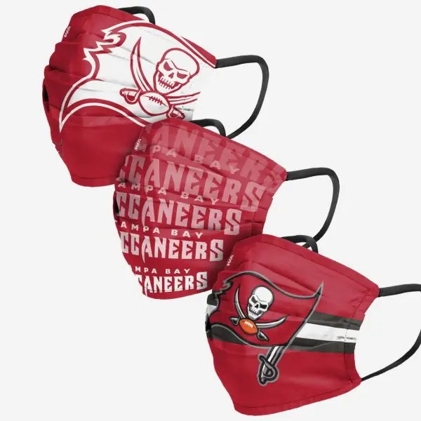 Cubrebocas Tampa Bay Buccaneers Paquete de 3