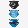 Cubrebocas Carolina Panthers Paquete de 3