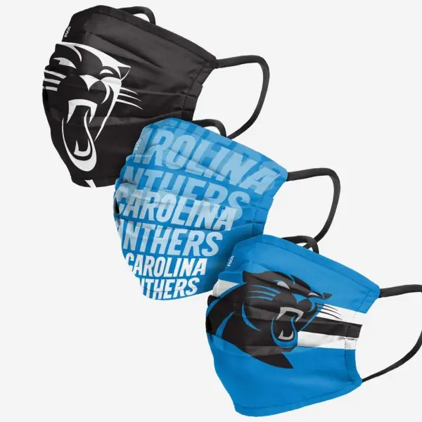 Cubrebocas Carolina Panthers Paquete de 3