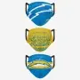 Lot de 3 masques de protection pour le visage des Chargers de Los Angeles