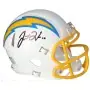 Mini casco Riddell Speed autografiado por Justin Herbert de los Angeles Chargers