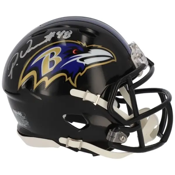 Patrick Queen Baltimore Ravens Casco Riddell Speed Mini Autografato