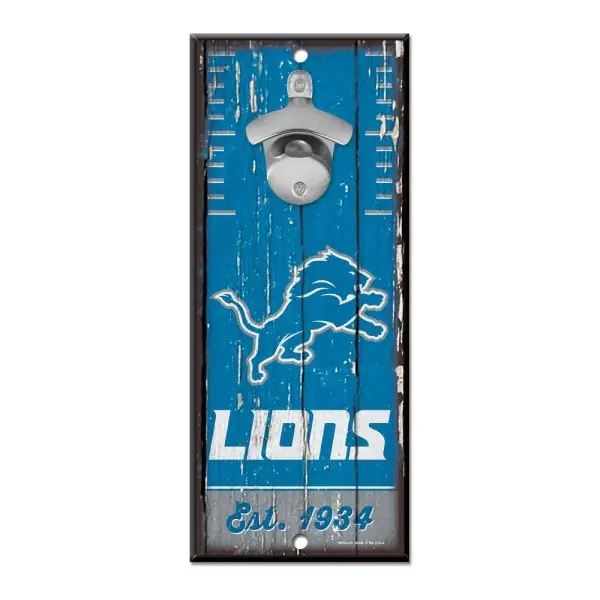 Detroit Lions Flaschenöffner-Schild 5" x 11"