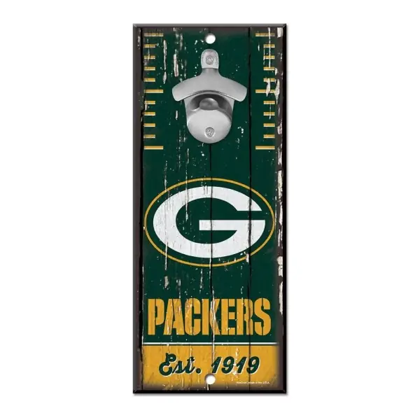 Green Bay Packers Flaschenöffner-Schild 5" x 11"