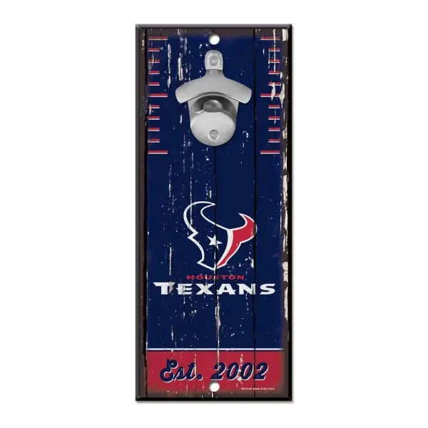 Houston Texans Flaschenöffner-Schild 5" x 11"