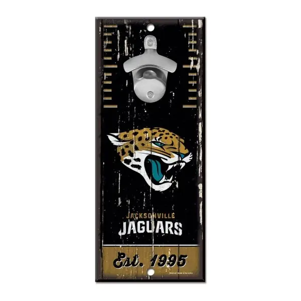 Jacksonville Jaguars Flaschenöffner-Schild 5" x 11"