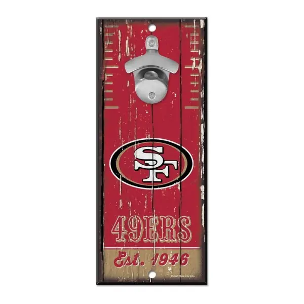 San Francisco 49ers Flaschenöffner-Schild 12,7 cm x 27,9 cm
