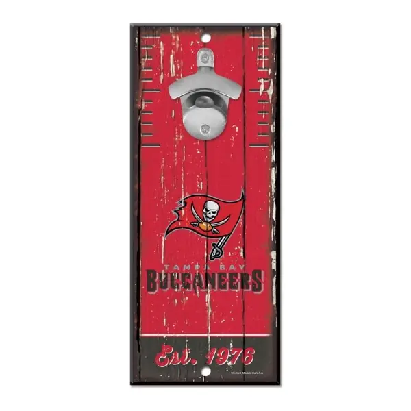 Ouvre-bouteille Tampa Bay Buccaneers Panneau 5" x 11"