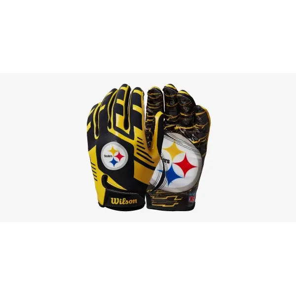 Wilson NFL Stretch Fit Jugend Receiver-Handschuhe - Pittsburgh Steelers
