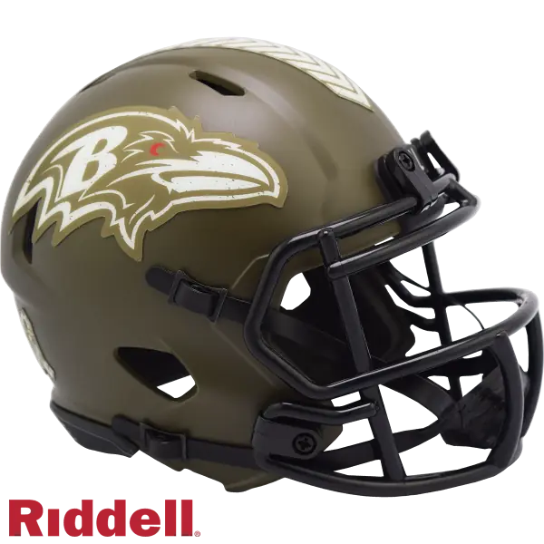 Baltimore Ravens Riddell Salute To Service Speed Mini Hjelm