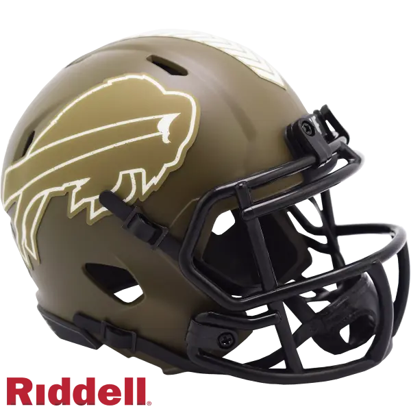 Casco en Miniatura de Velocidad Edición Saludo al Servicio Riddell de los Buffalo Bills