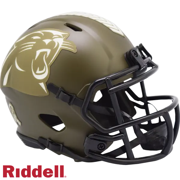 Casco Miniatura Riddell Salute To Service de los Carolina Panthers