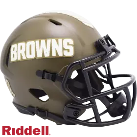 Mini casco Speed de Salute To Service de los Cleveland Browns de Riddell