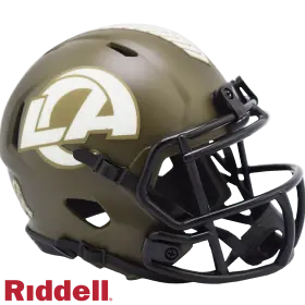 Casco Miniatura de Velocidad Riddell de los Rams de Los Ángeles Salute To Service