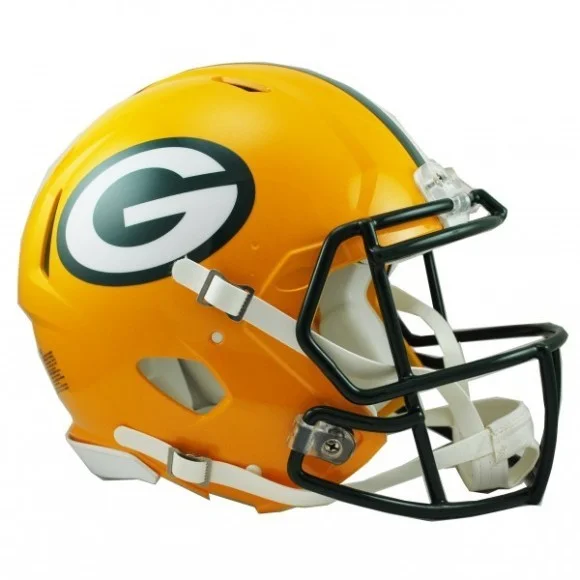 Casco Riddell Revolution Speed Authentic Green Bay Packers de tamaño real