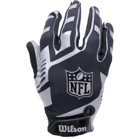 Gants de receveur extensibles Wilson NFL argentés
