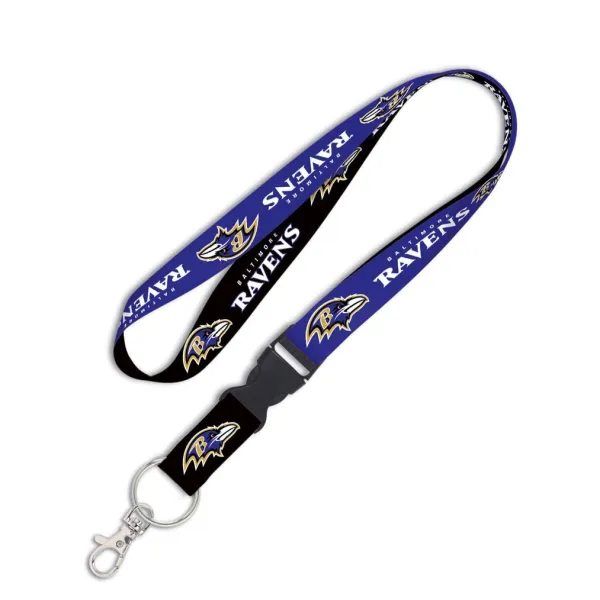 Baltimore Ravens 1" Lanyard w/ Detachable Buckle