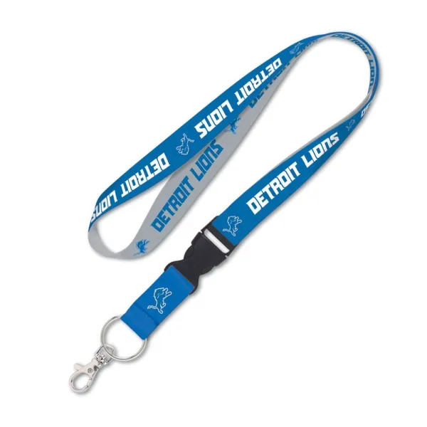 Detroit Lions 1" Lanyard w/ Detachable Buckle