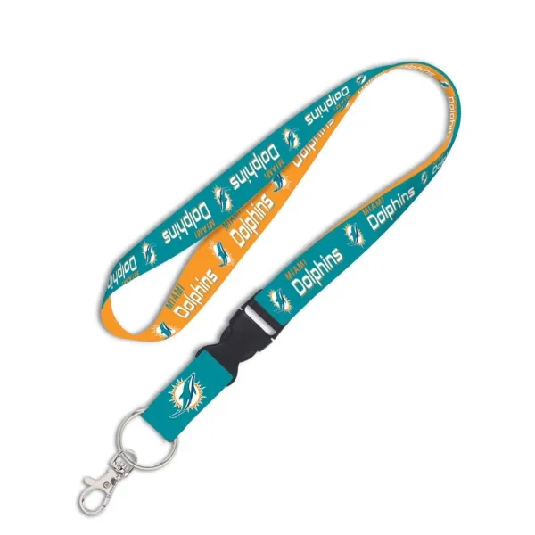 Miami Dolphins 1" Lanyard w/ Detachable Buckle