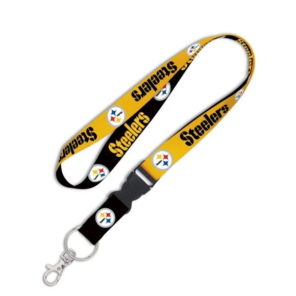Pittsburgh Steelers Lanyard 1" avec boucle détachable