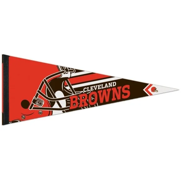 Banderín Premium Roll & Go 12" x 30" de los Cleveland Browns