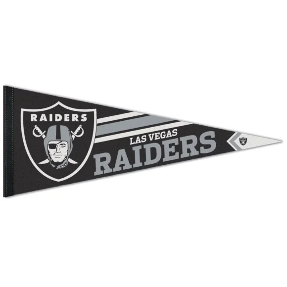 Banderín Premium Roll & Go 12" x 30" de los Las Vegas Raiders