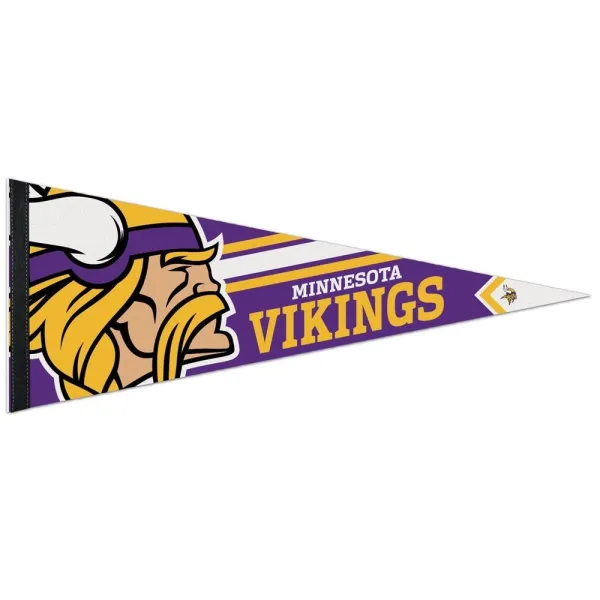 Banderín Premium Roll & Go de los Minnesota Vikings 12" x 30