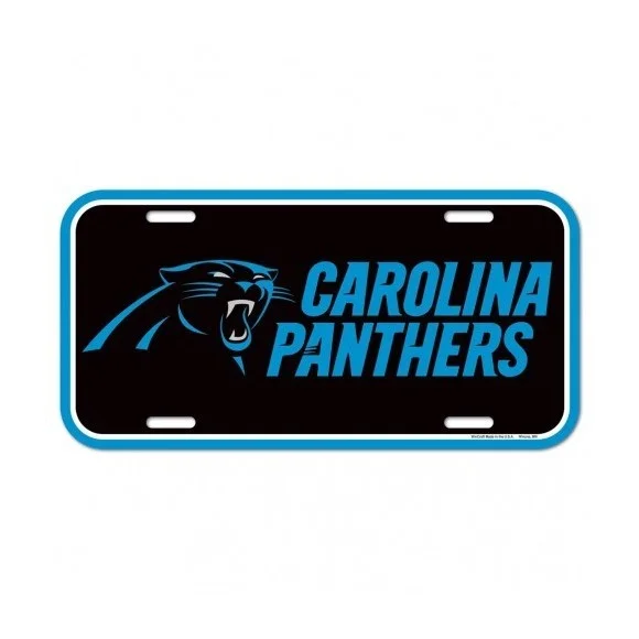 Plaque d'immatriculation des Carolina Panthers
