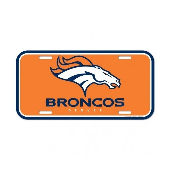 Placa de matrícula de los Denver Broncos